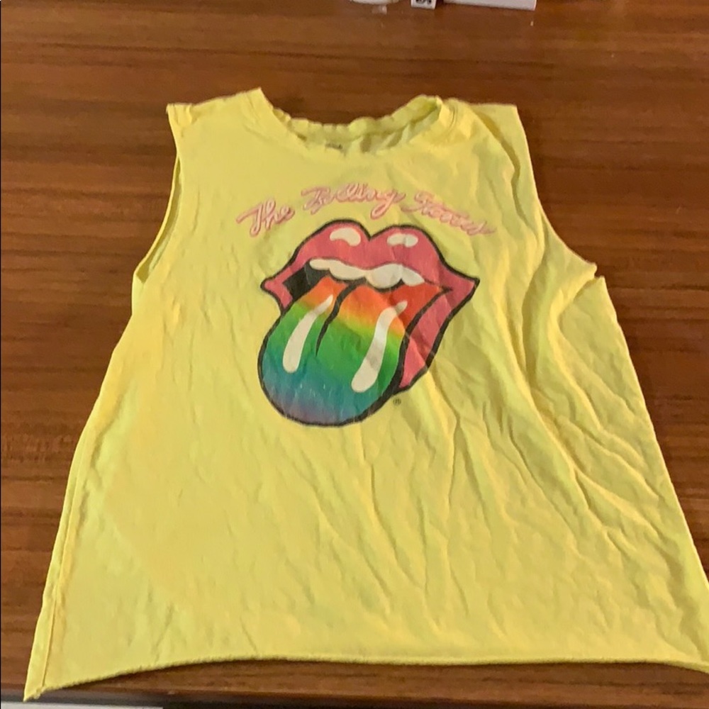 Yellow Rolling Stones Tank